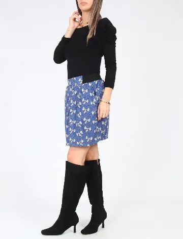 Rochie scurta Zara, negru/albastru Negru