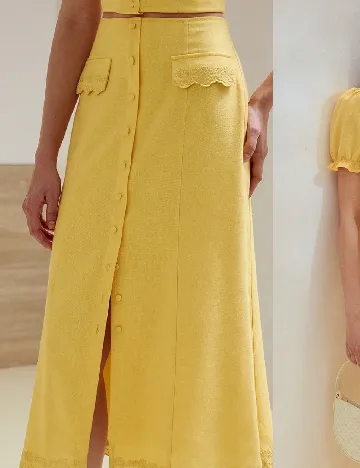 Fusta MOTF, galben Galben