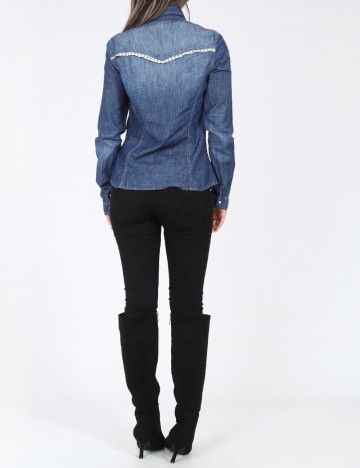 Camasa Bershka, albastru