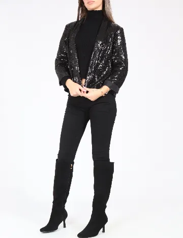 Blazer Bershka, negru Negru