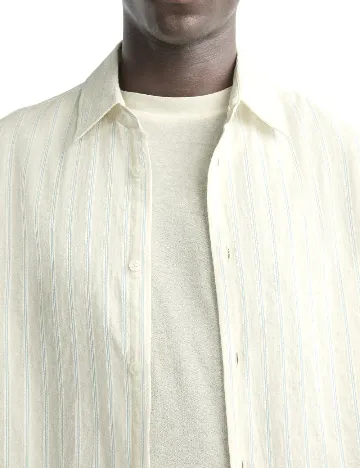 Camasa Zara, ecru Alb