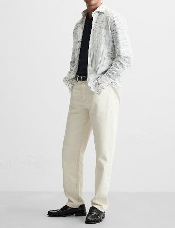 Camasa Zara, alb/albastru