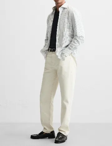 Camasa Zara, alb/albastru Alb