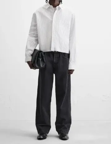 Camasa Zara, alb Alb