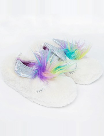 Papuci de Casa Cool Club, alb