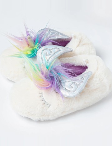 Papuci de Casa Cool Club, alb