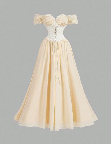 Rochie lunga SHEIN, crem