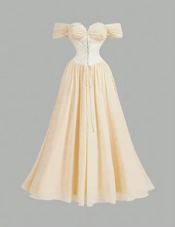 Rochie lunga SHEIN, crem Crem