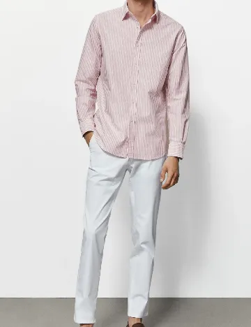 Camasa Massimo Dutti, roz/alb Roz