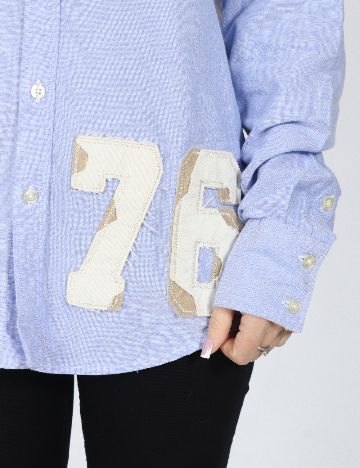 Camasa Bershka, albastru