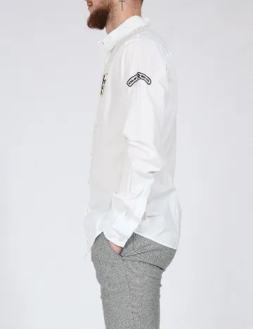 Camasa Bershka, alb Alb