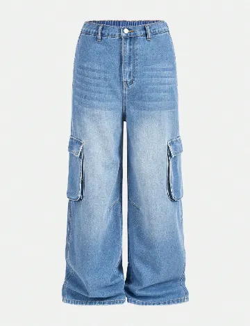 Blugi Shein Kids, albastru Albastru