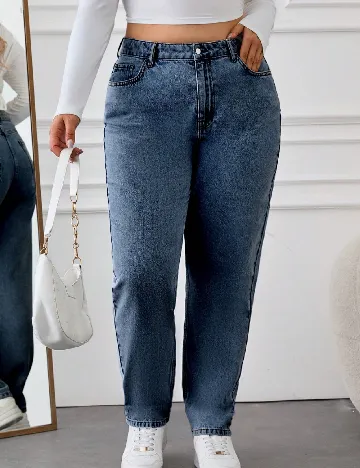 Blugi SHEIN CURVE, albastru Albastru