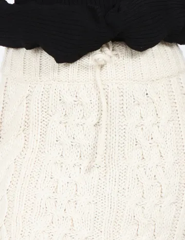 Fusta Zara, ecru Alb