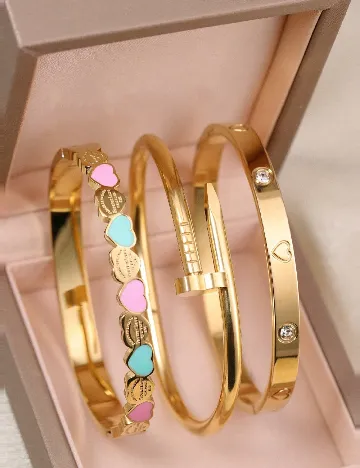 Set Bratari 3 bucati SHEIN, auriu Galben