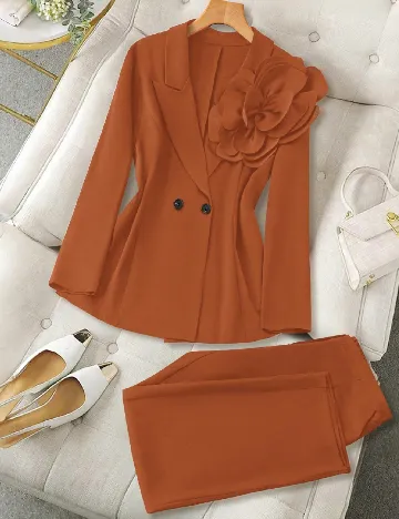 Compleu SHEIN CURVE, caramiziu Portocaliu