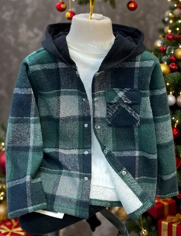 Jacheta Shein Kids, verde Verde