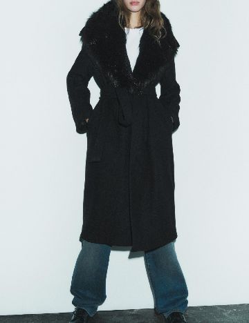 Palton oversize Zara, negru