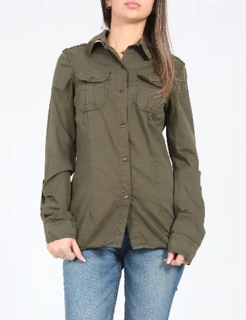 Camasa Bershka, verde Verde