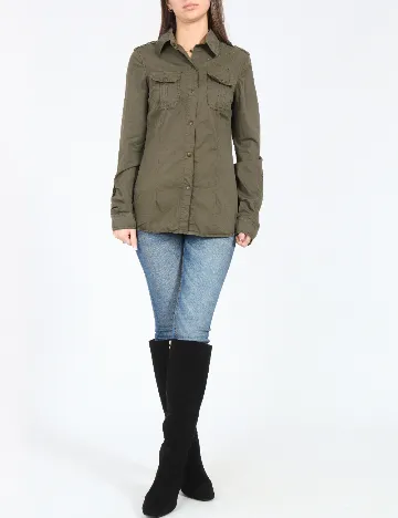 Camasa Bershka, verde Verde