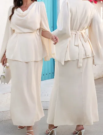 Compleu SHEIN CURVE, crem Crem