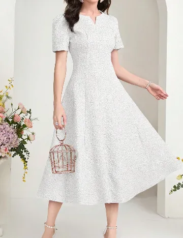 Rochie medie SHEIN, alb Alb