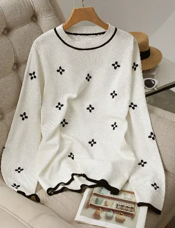 Bluza SHEIN CURVE, alb Alb