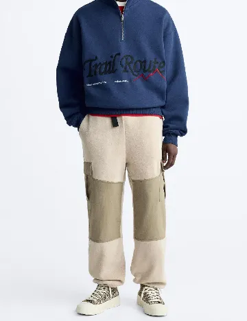 Pantaloni Zara, bej Crem