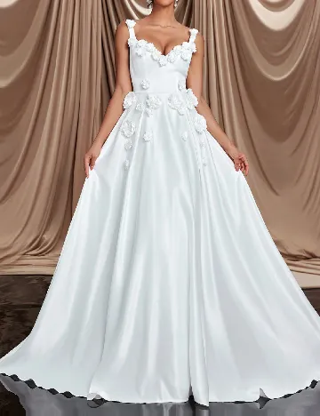 Rochie lunga SHEIN, alb Alb