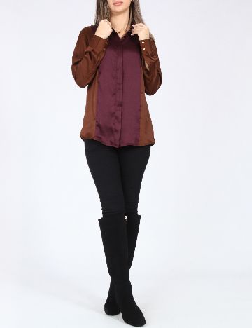 Camasa Zara, visiniu/maro