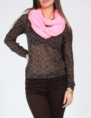 Esarfa circulara Bershka, roz Roz