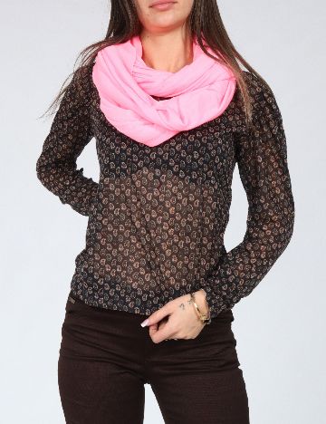 Esarfa circulara Bershka, roz