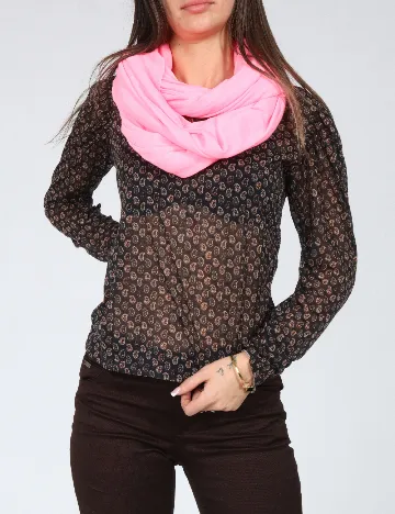 Esarfa circulara Bershka, roz Roz