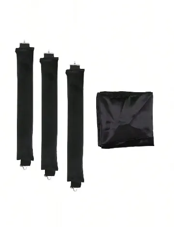 Set de ondulatoare fără caldura 4 bucati SHEIN, negru Negru