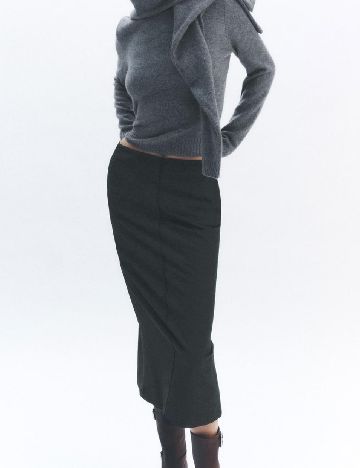 Fusta Zara, gri inchis