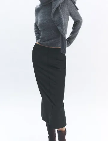 Fusta Zara, gri inchis Gri