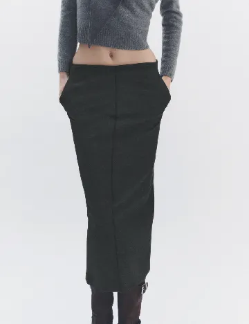 Fusta Zara, gri inchis Gri