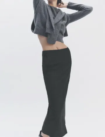 Fusta Zara, gri inchis Gri