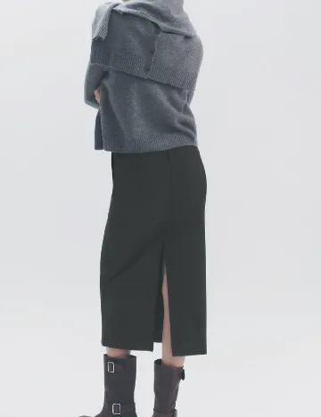 Fusta Zara, gri inchis Gri