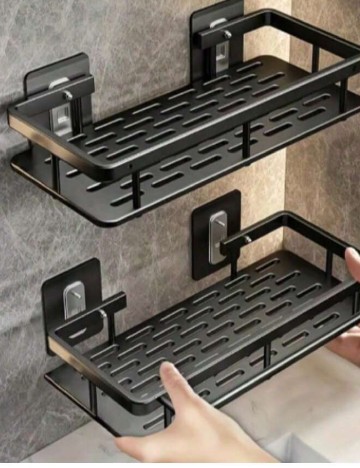 Suport de depozitare pentru baie SHEIN, negru