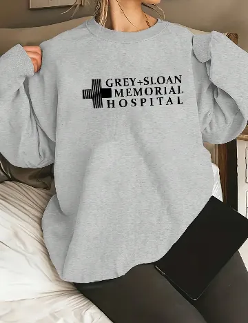 Bluza SHEIN CURVE, gri Gri