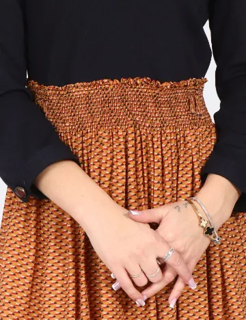 Rochie scurta Zara, bleumarin/portocaliu Albastru