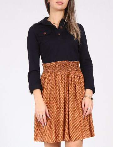 Rochie scurta Zara, bleumarin/portocaliu