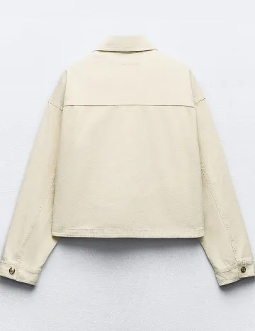 Jacheta Zara, ecru Alb