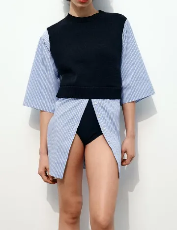 Bluza Zara, albastru Albastru