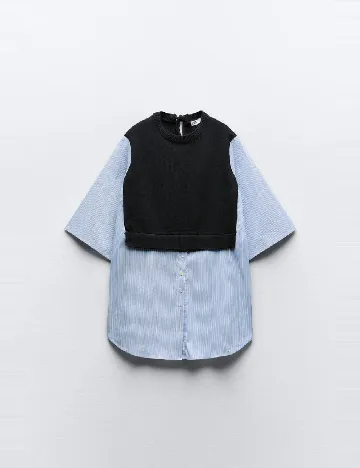 Bluza Zara, albastru Albastru