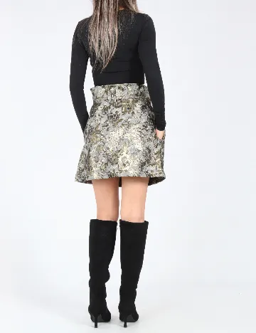 Fusta Zara, gri/auriu Gri