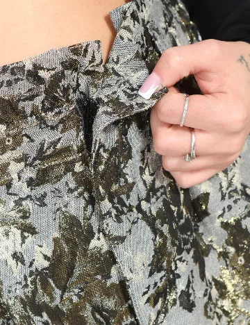 Fusta Zara, gri/auriu Gri