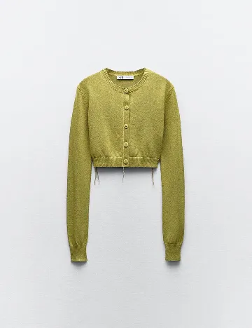 Cardigan Zara, verde Verde
