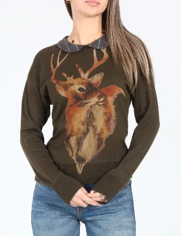 Bluza Zara, kaki Verde